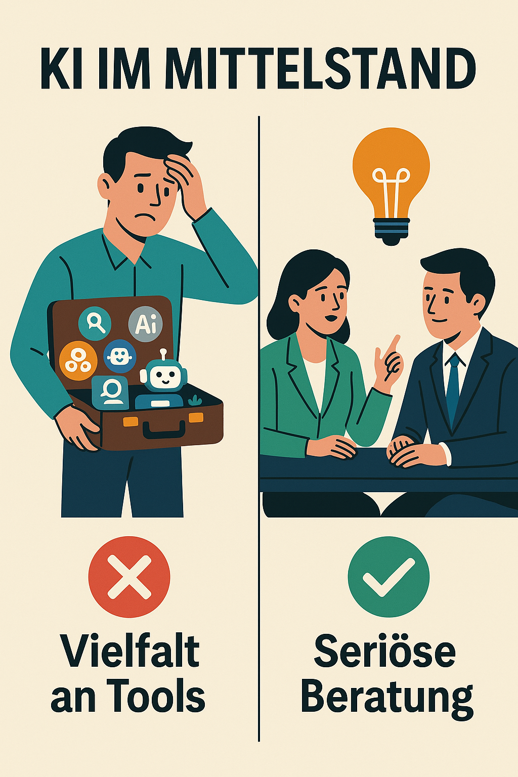 KI im Mittelstand Köln: Effiziente KI-Einführung für Unternehmen - Strategie statt Tool-Vielfalt